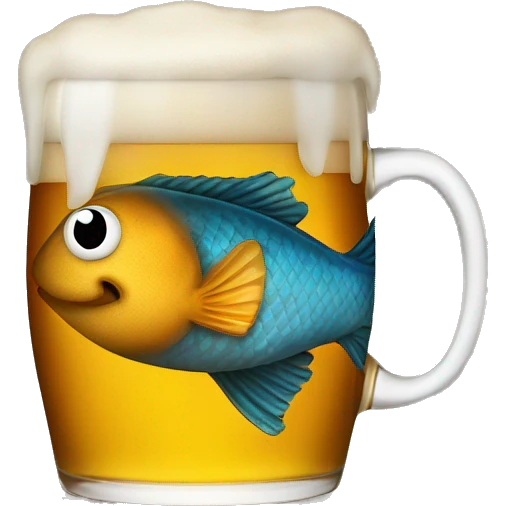 fish in a mug of beer emoji