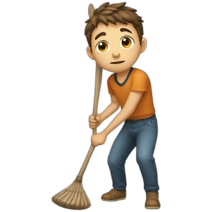 Boy with a hurl emoji
