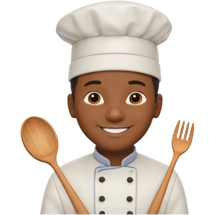black man chef emoji
