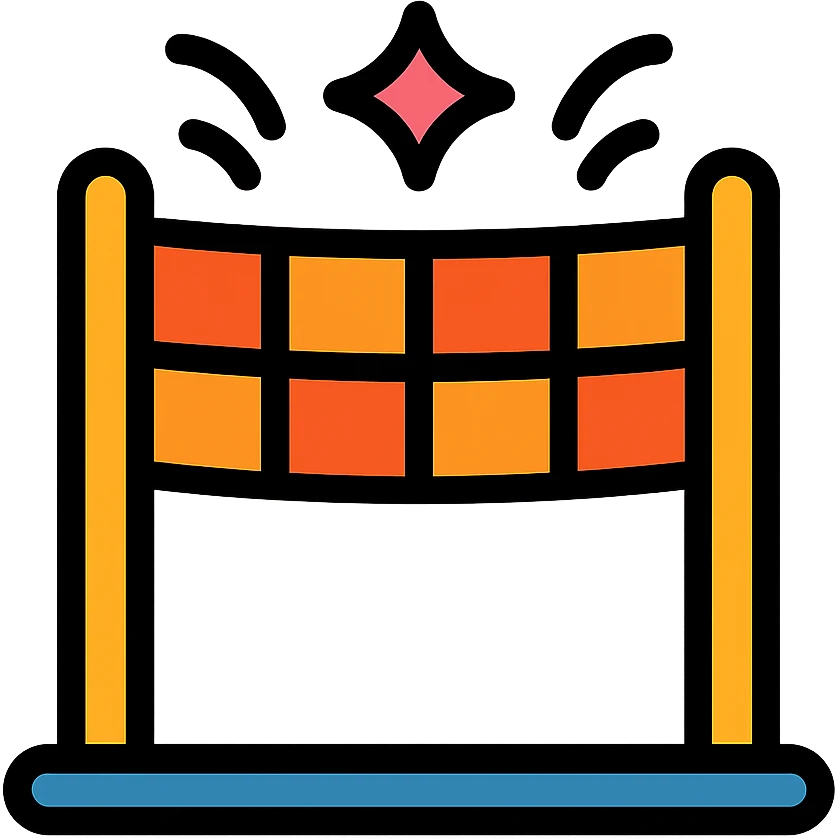 colored icon of a finish line, celebratory, clear and simple emoji