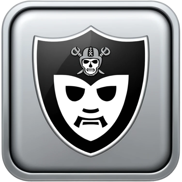 make me a 1x1 aspect ratio emoji that says raiders emoji