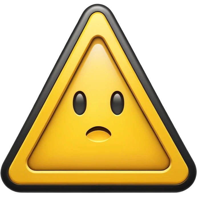 yellow triangle with exclamation mark inside emoji
