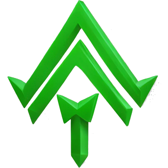 simple green arrow up emoji