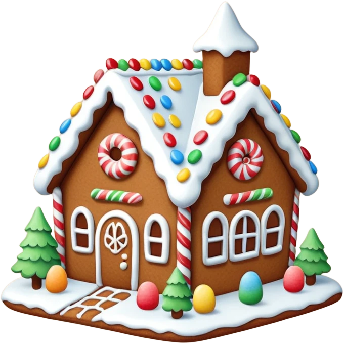 Gingerbread house emoji