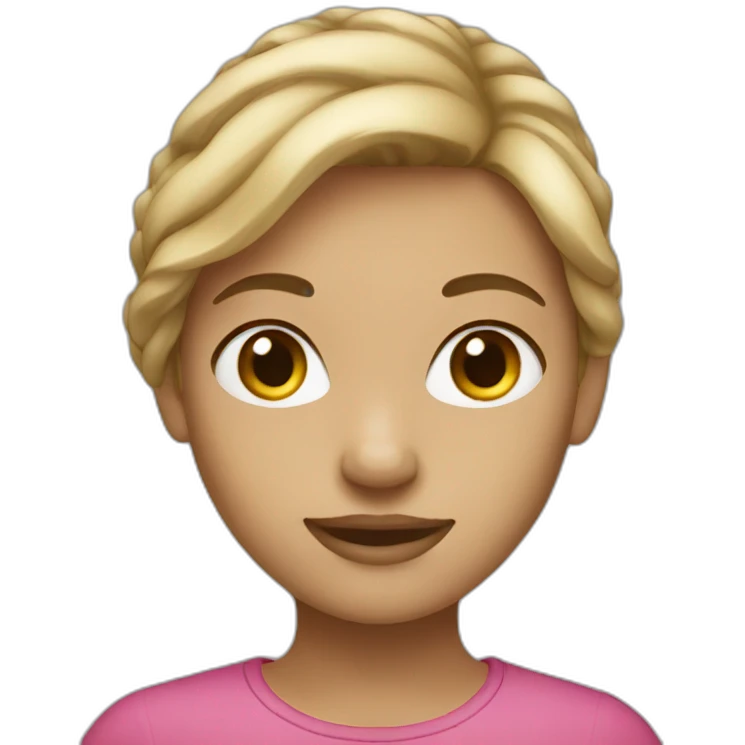 girl with dark blonde emoji