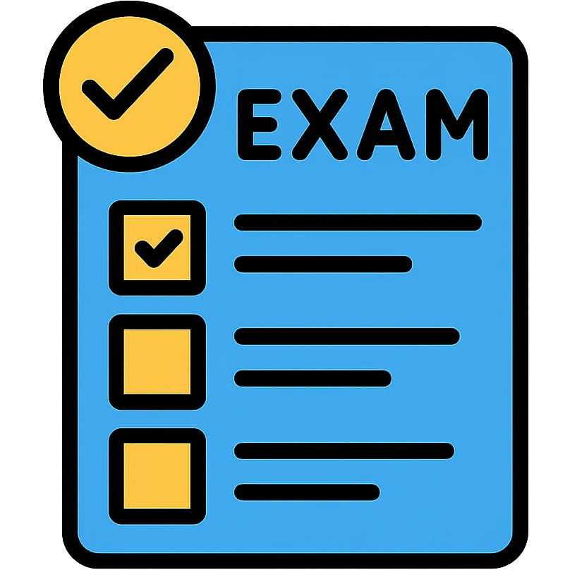 blue exam icon emoji