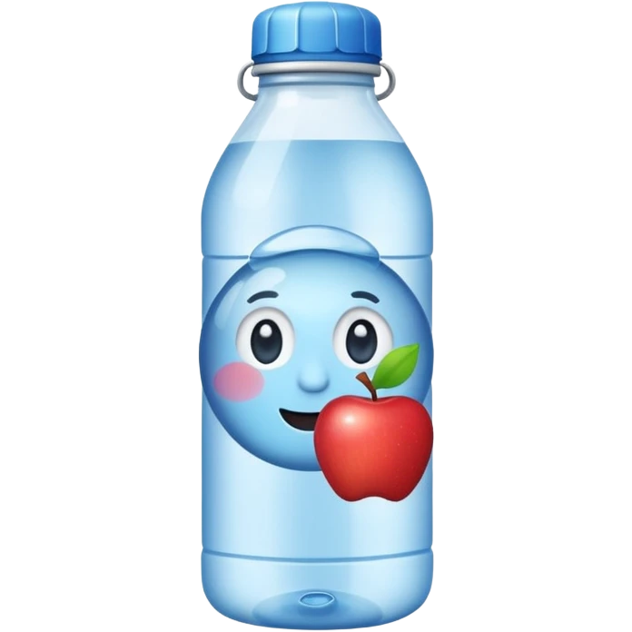 A water bottle emoji with the brand being *Apple Water* emoji