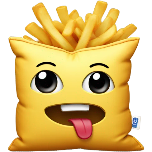 Pillow Eating FrenchFries emoji