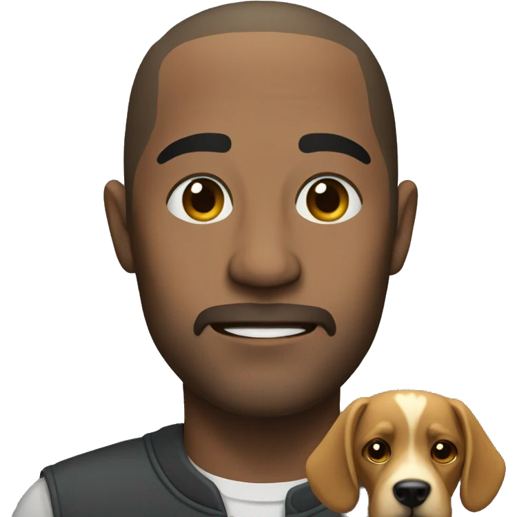 persona con perro abrazados emoji