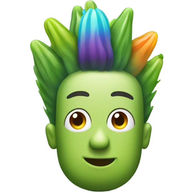 pickle with a mohawk emoji