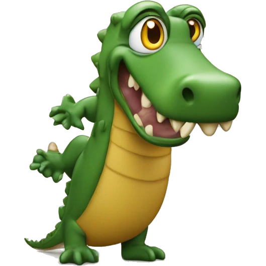 KROKODIL met dikke open en een italiaanse snor  emoji