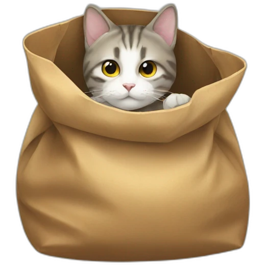 cat in bag emoji