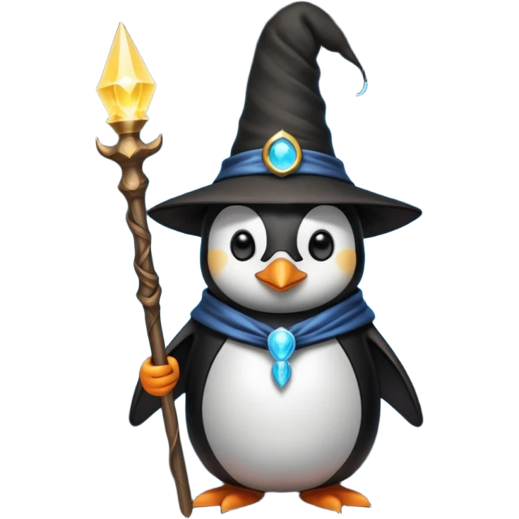 Penguin Wizard emoji
