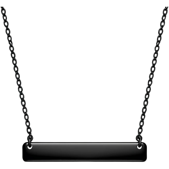 Black horizontal bar necklace  emoji