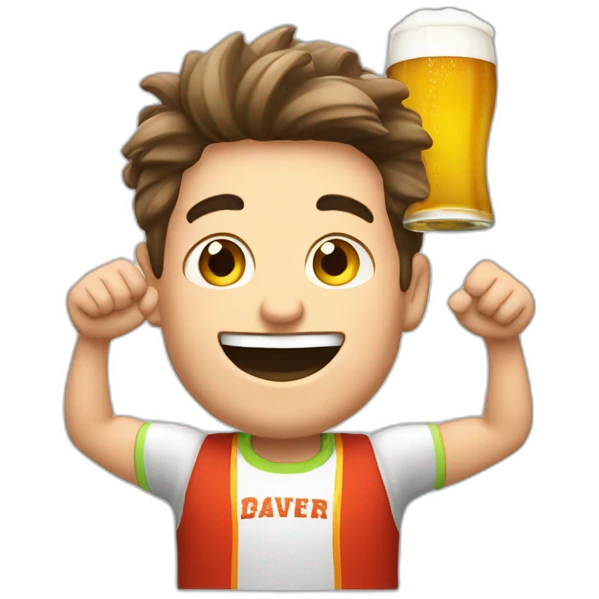 Cheering antoine Dupont with a craft beer emoji