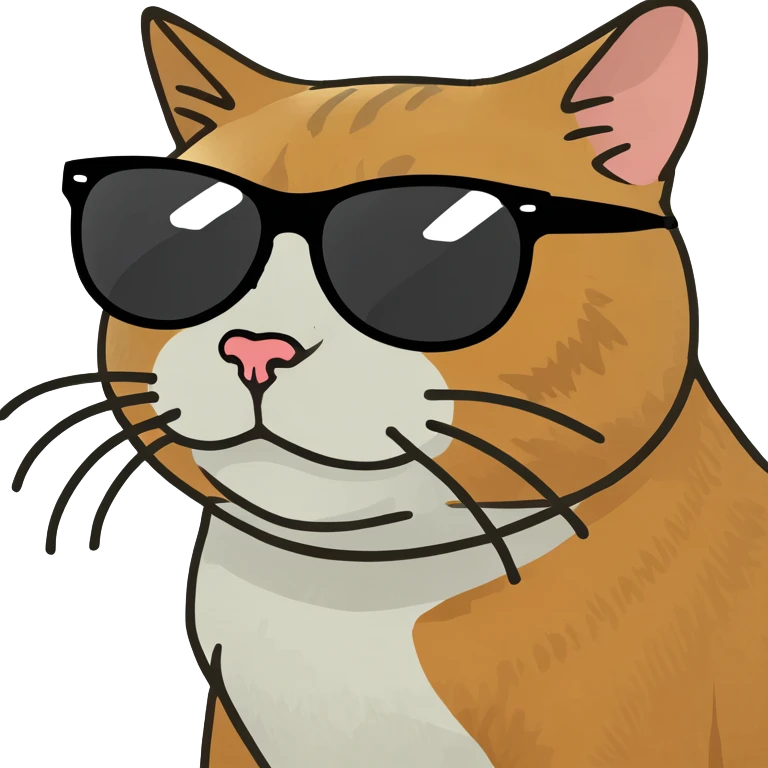 Cat with sunglasses emoji