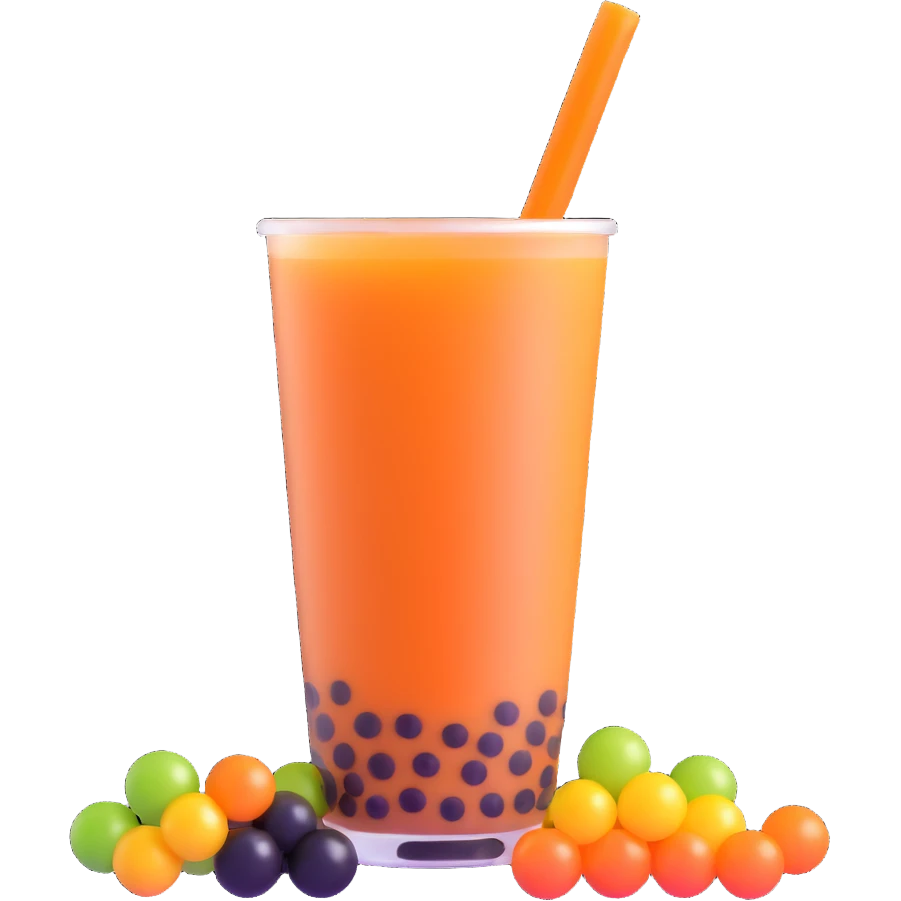 bubble tea with boba pearls emoji