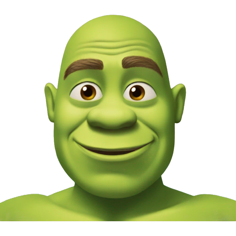 Shrek in a pool emoji