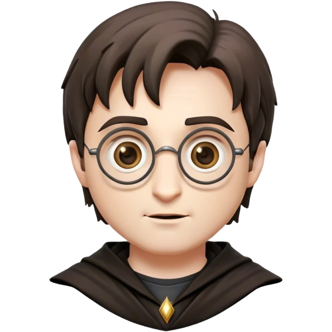 Cinematic Realistic Harry Potter Pop Culture Emoji, featuring a mystical, enchanted portrayal inspired by the iconic wizard rendered with lifelike magical details and dynamic lighting. emoji