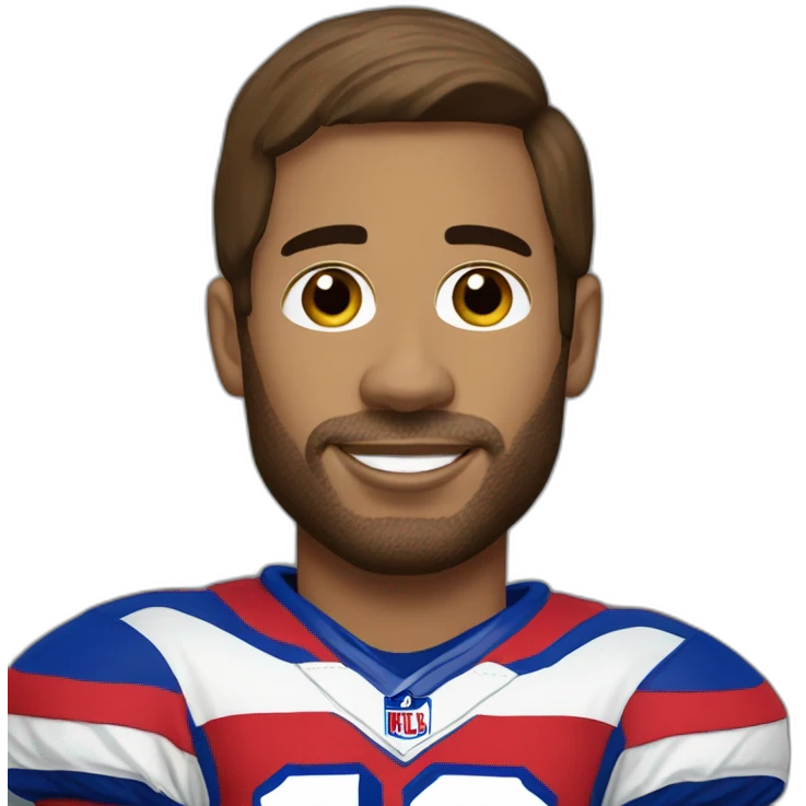 buffalo bills quarterback with striped socks emoji