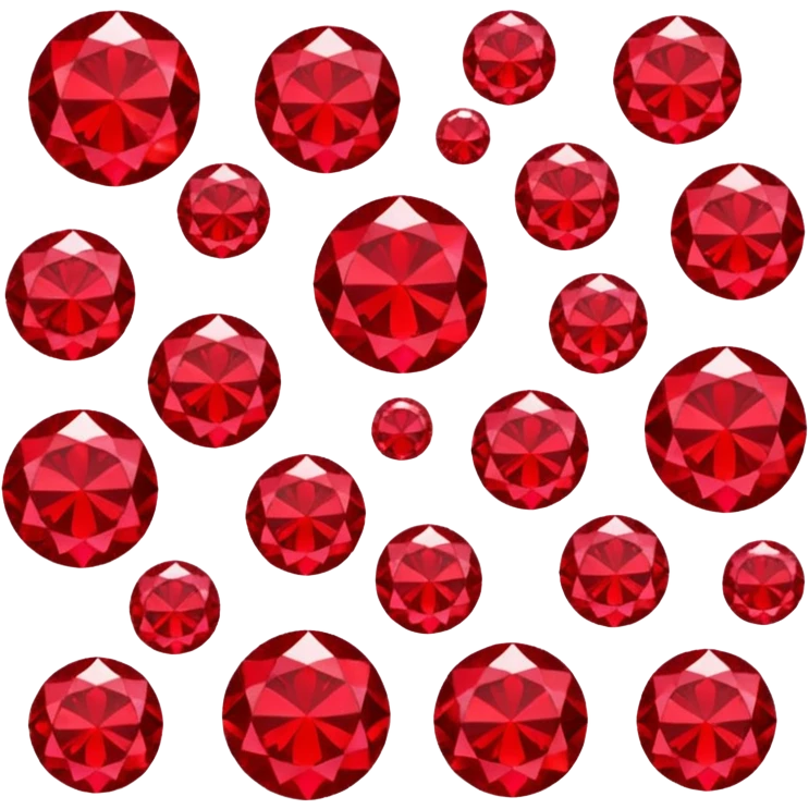 Ruby glitter RED emoji