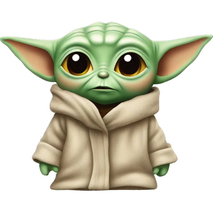 Baby Yoda is very confused and all red emoji