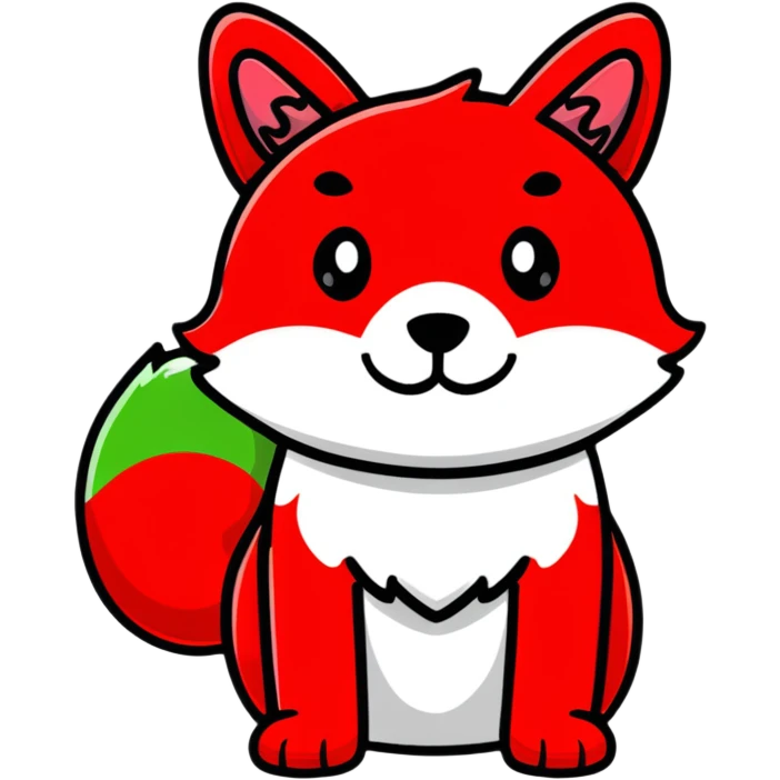 silly animal with Italian flag colors emoji