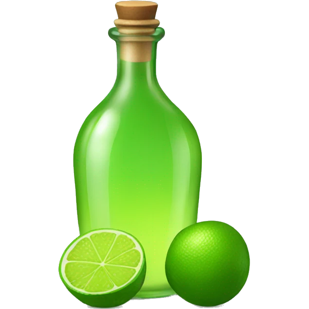 Lime green bottle potion emoji