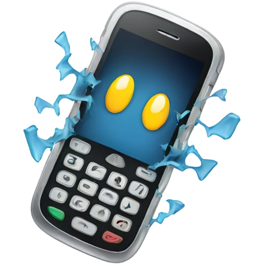 Broken phone emoji