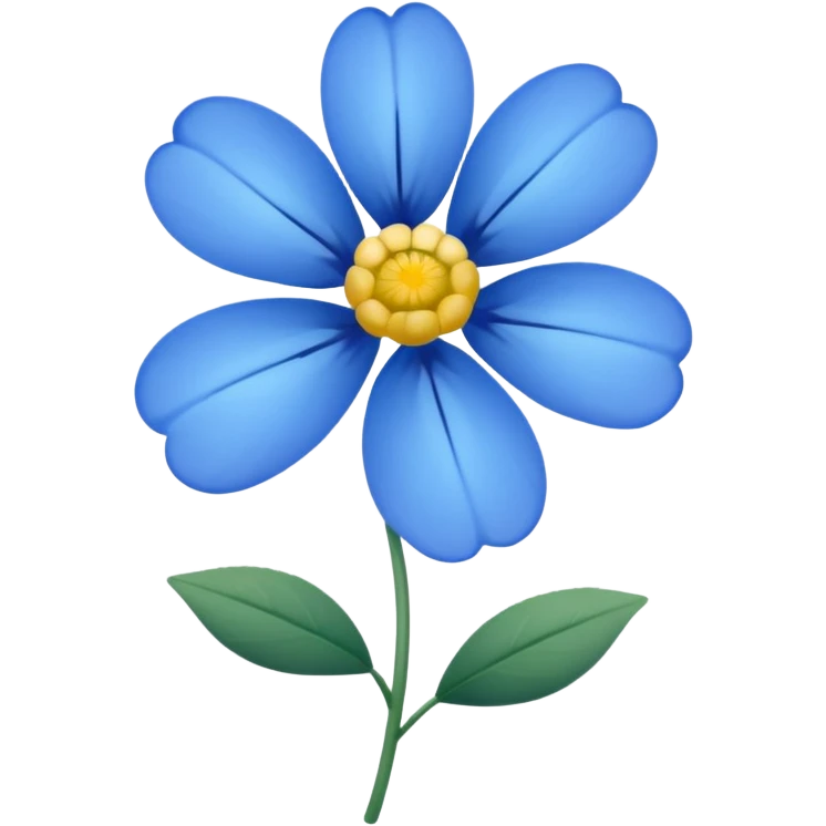 Small blue flower emoji