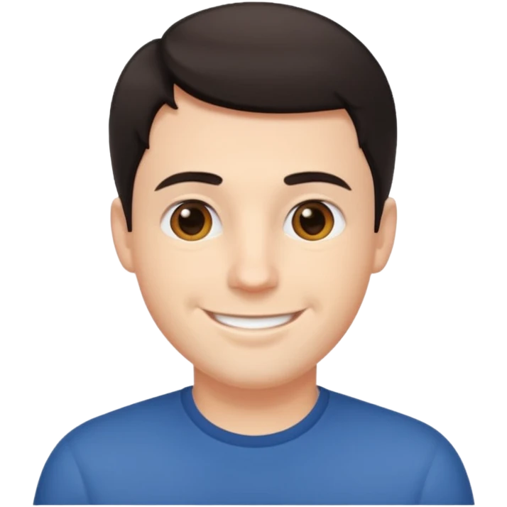 White sexy man emoji with short dark hair emoji
