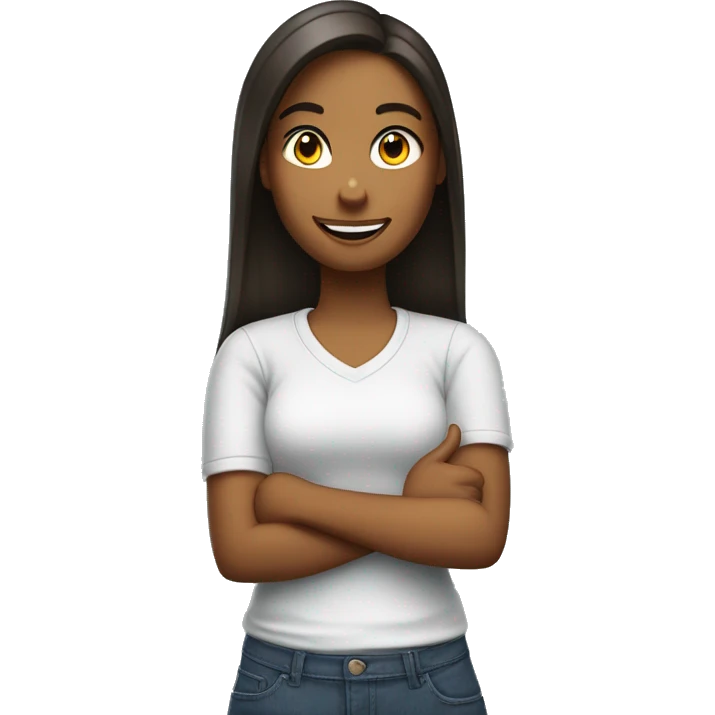 thumbs up girl wearing shirt with a word next phase emoji