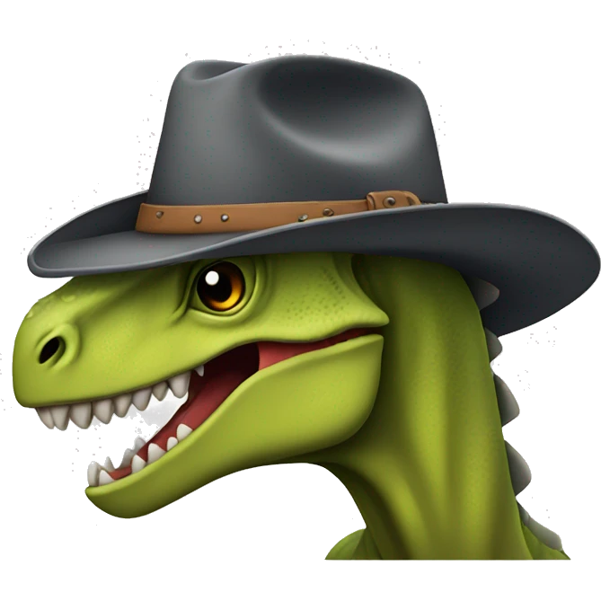 Dinosaur wearing a cowboy hat  emoji