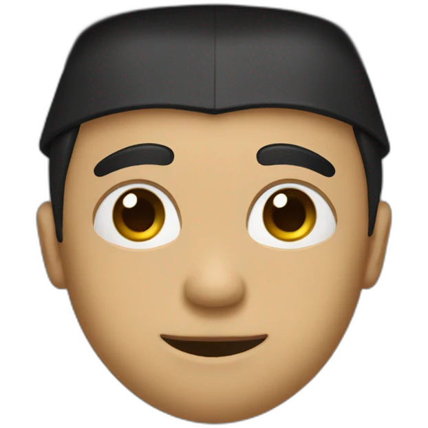 tan boy black hair and eyes with mustache and graduation hat emoji
