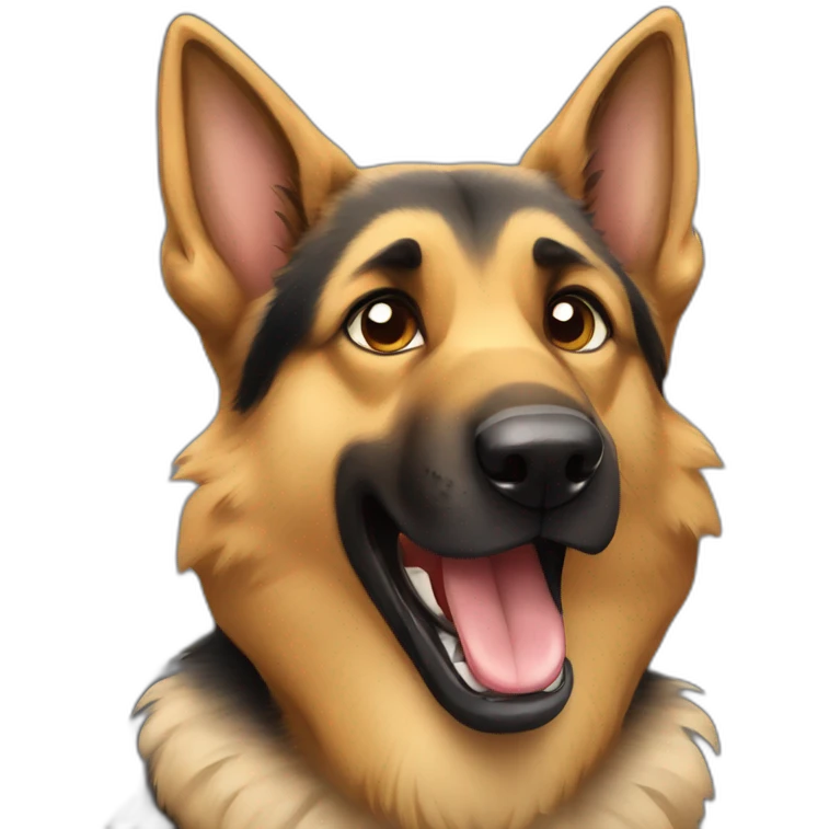 growling German Shepherd emoji