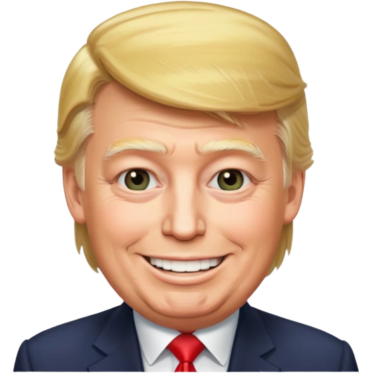 Treump avec des feuk emoji
