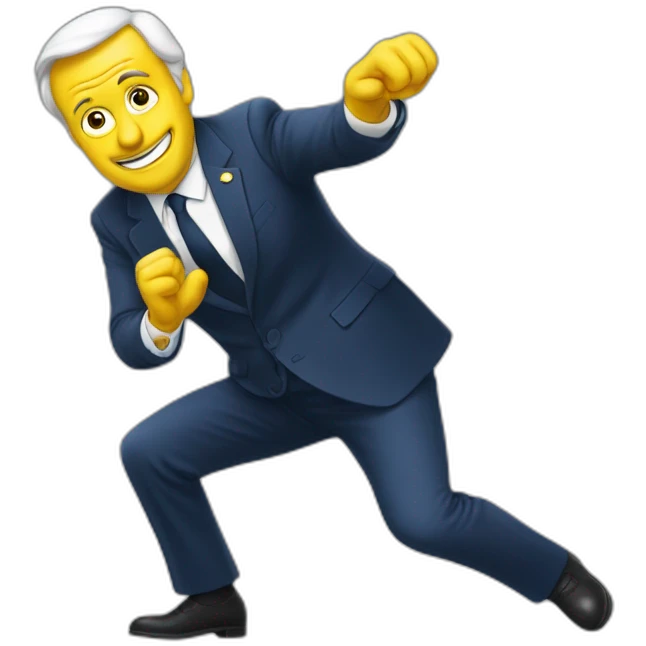 Bob l'éponge danse avec macron emoji