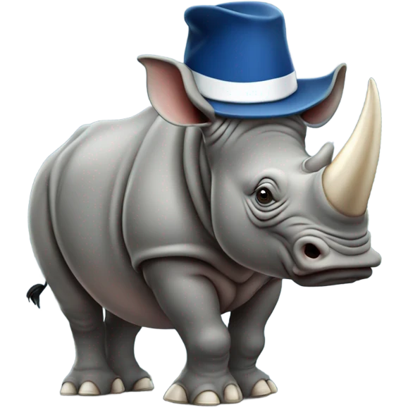 rhino with a Raider hat emoji