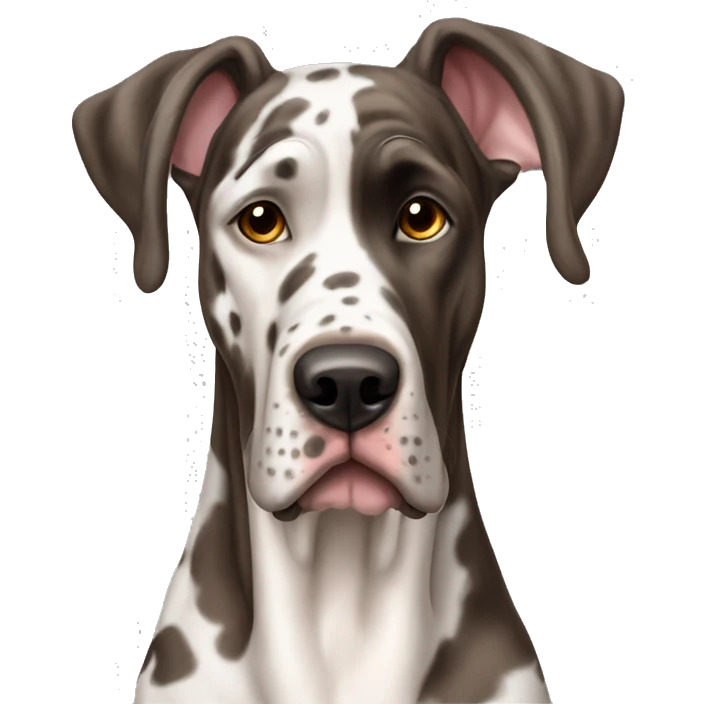Great dane brown Merle emoji