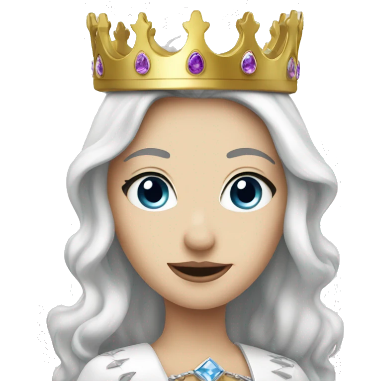 white queen with crown emoji