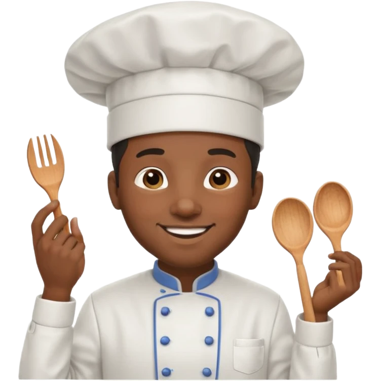 black man chef emoji