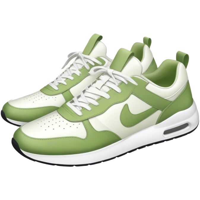white and matcha colored sneakers emoji