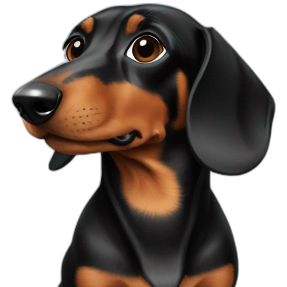 Dachshund black emoji