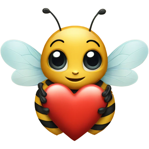 Honeybee holding heart emoji