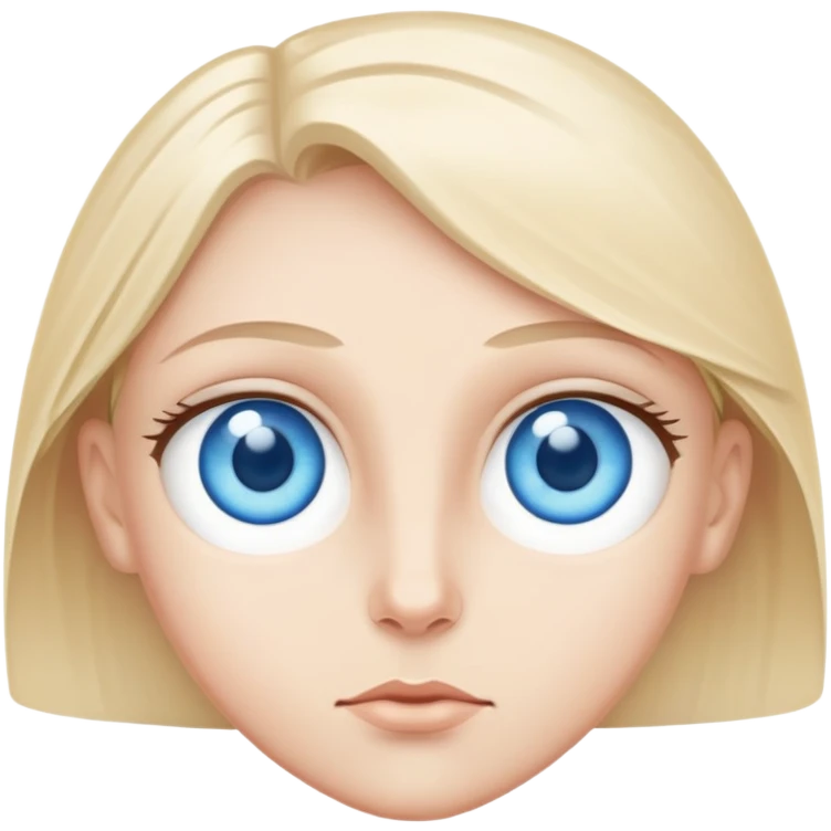 Wide blue eyes emoji