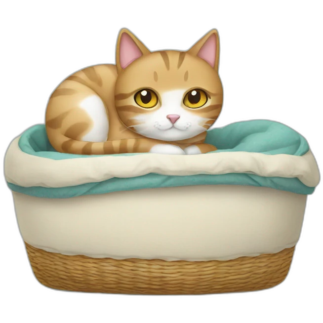 Cat in a bed emoji