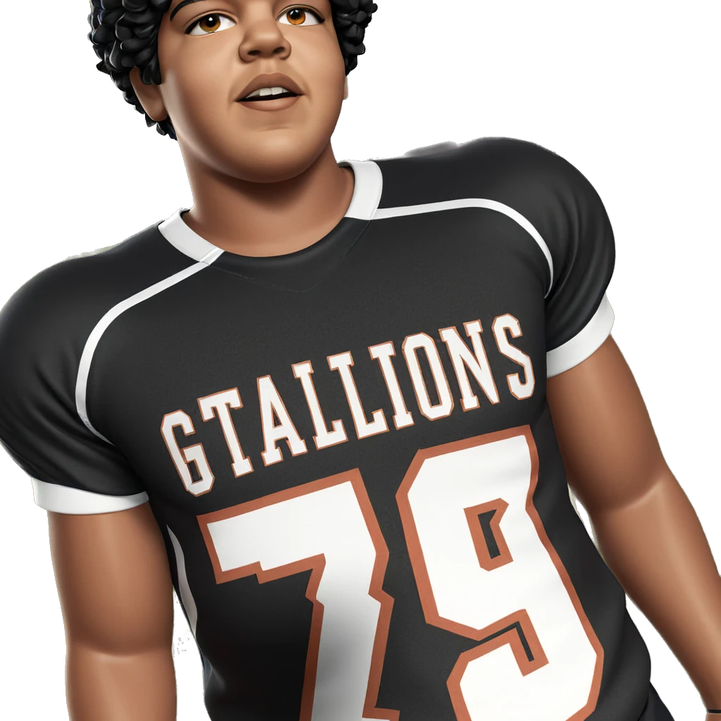 boy in sportswear at stadium emoji