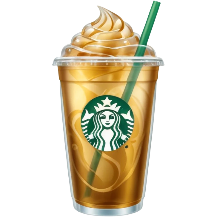 Gold Starbucks iced drink  emoji