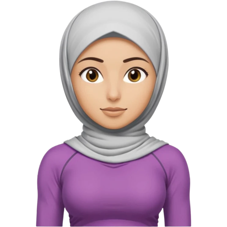 High resolution girl wearing a hijab and is a fitness trainer emoji