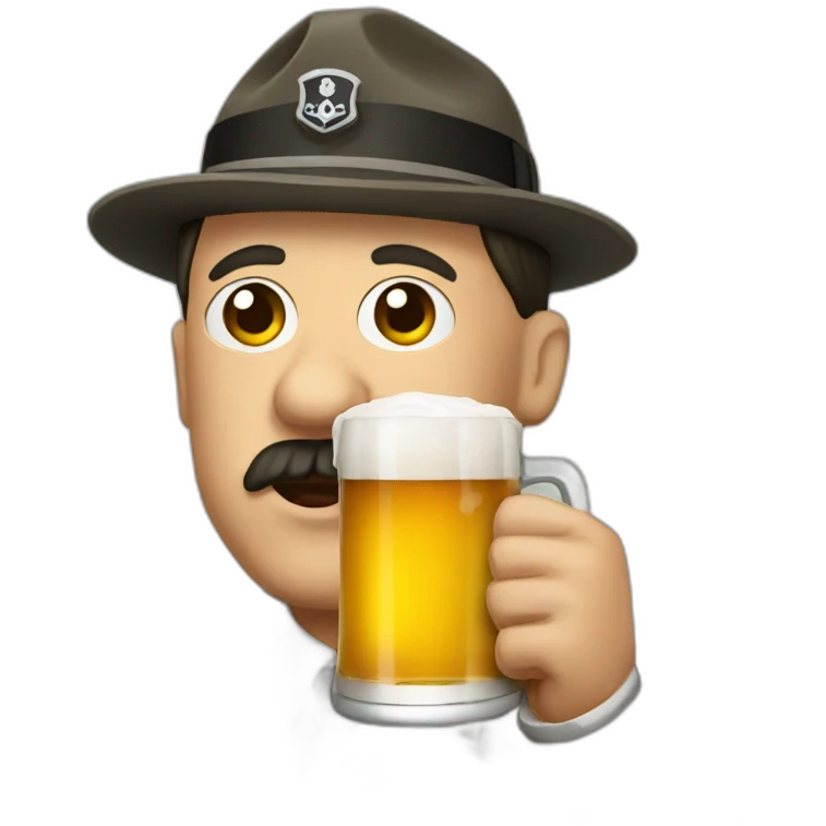 Hitler drinking beer emoji
